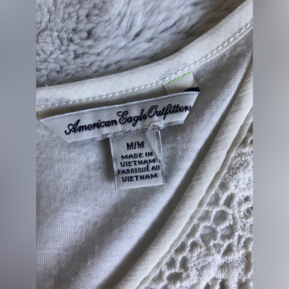 3-$20, 2-$15 or 1-$10 American Eagle cap sleeve cream lace top - Picture 3 of 6